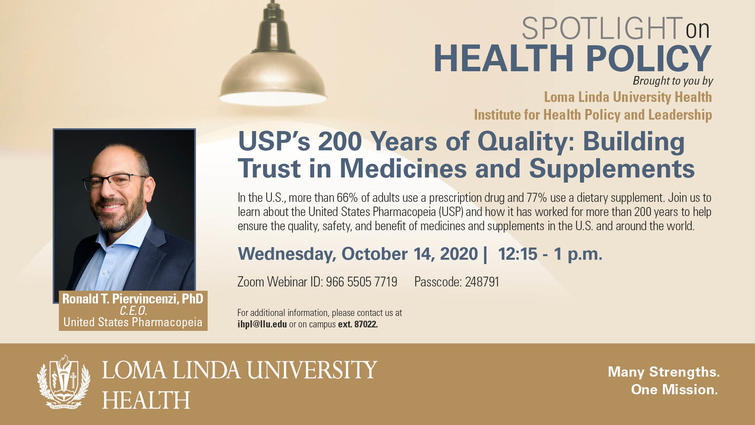 Spotlight on Health Policy. USP’s 200 Years of Quality: Building Trust in Medicines and Supplements