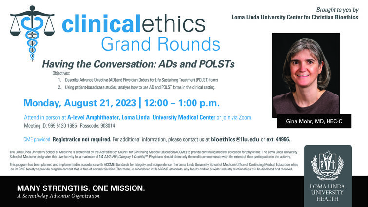Clinical Ethics Grand Rounds