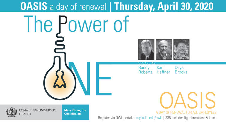 POSTPONED - OASIS - A day of Renewal - The Power of One